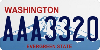 WA license plate AAA3320