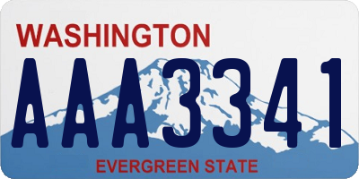 WA license plate AAA3341