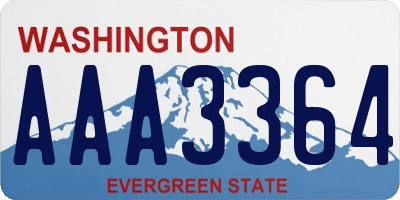 WA license plate AAA3364