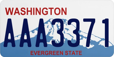 WA license plate AAA3371