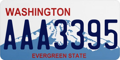WA license plate AAA3395