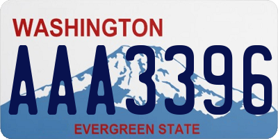 WA license plate AAA3396