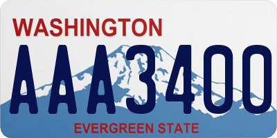 WA license plate AAA3400