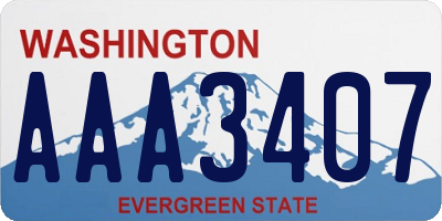 WA license plate AAA3407