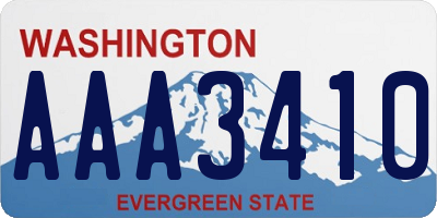 WA license plate AAA3410