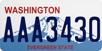 WA license plate AAA3430