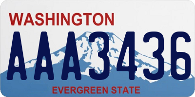 WA license plate AAA3436