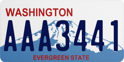 WA license plate AAA3441