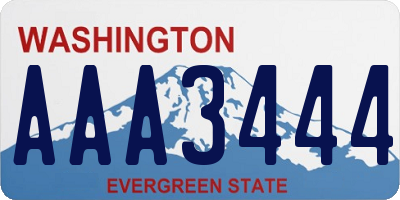 WA license plate AAA3444