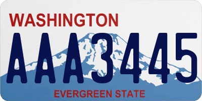 WA license plate AAA3445