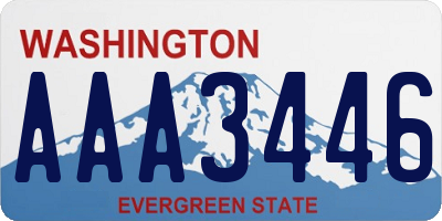 WA license plate AAA3446