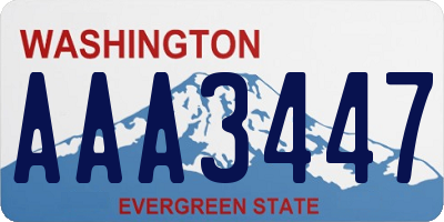 WA license plate AAA3447