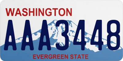 WA license plate AAA3448