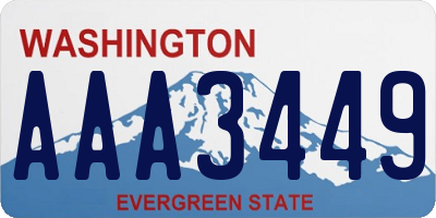 WA license plate AAA3449