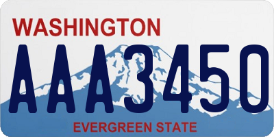 WA license plate AAA3450