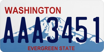 WA license plate AAA3451