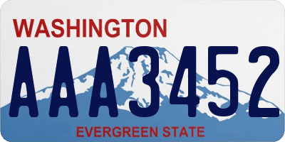 WA license plate AAA3452