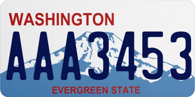 WA license plate AAA3453