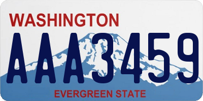 WA license plate AAA3459