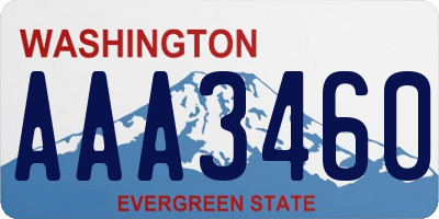 WA license plate AAA3460