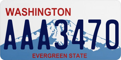 WA license plate AAA3470