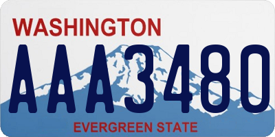 WA license plate AAA3480