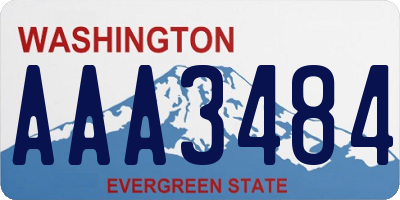 WA license plate AAA3484