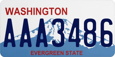 WA license plate AAA3486