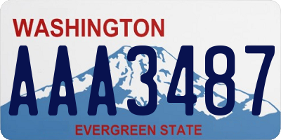 WA license plate AAA3487