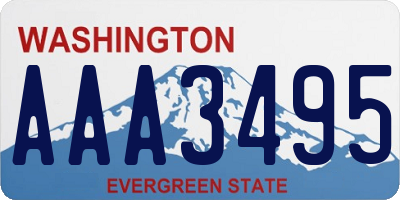 WA license plate AAA3495