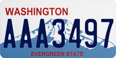 WA license plate AAA3497