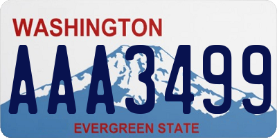 WA license plate AAA3499