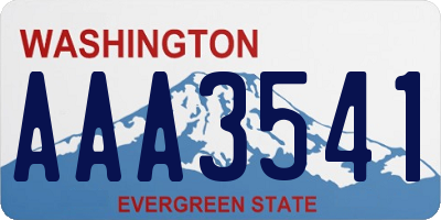 WA license plate AAA3541