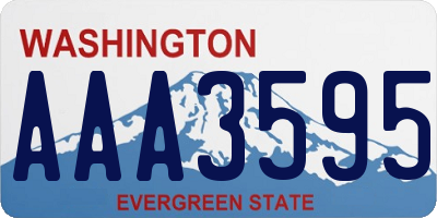 WA license plate AAA3595