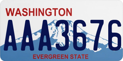 WA license plate AAA3676