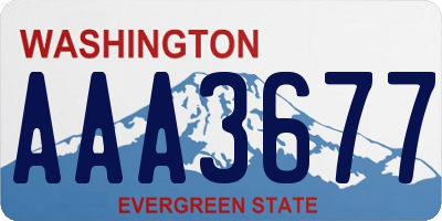 WA license plate AAA3677