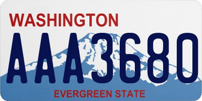 WA license plate AAA3680