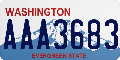WA license plate AAA3683