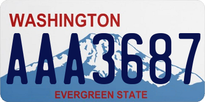 WA license plate AAA3687