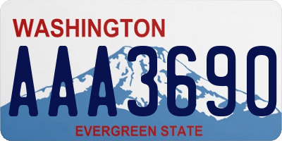 WA license plate AAA3690