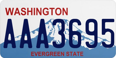 WA license plate AAA3695