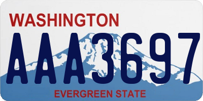 WA license plate AAA3697