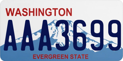 WA license plate AAA3699