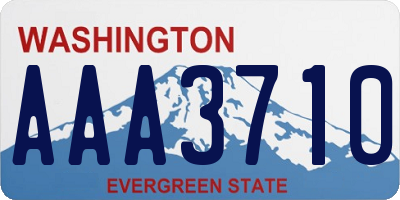 WA license plate AAA3710