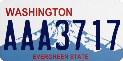 WA license plate AAA3717