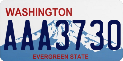 WA license plate AAA3730