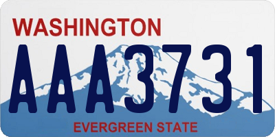 WA license plate AAA3731