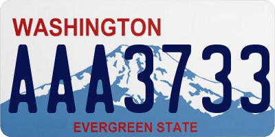 WA license plate AAA3733