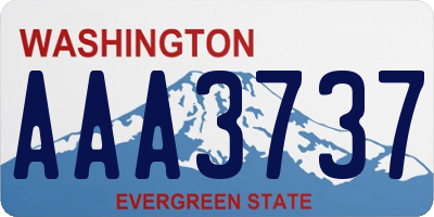 WA license plate AAA3737