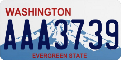 WA license plate AAA3739